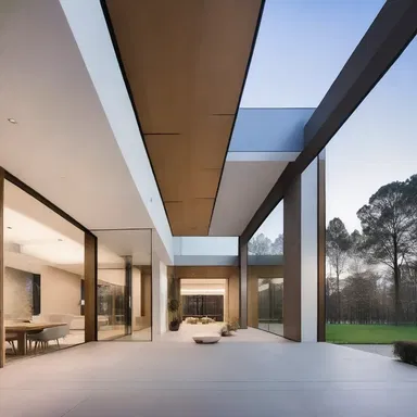The scene created by the modern architecture of the building is truly breathtaking.