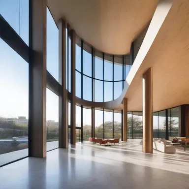 The scene created by the modern architecture of the building is truly breathtaking.