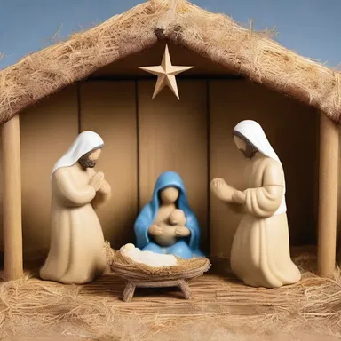 The nativity scene depicted the birth of Jesus in the Bible.