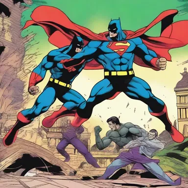 The climactic scene in the comic book depicted the epic battle between the superhero and the villain, with vivid illustrations and dynamic action.