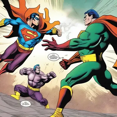 The climactic scene in the comic book depicted the epic battle between the superhero and the villain, with vivid illustrations and dynamic action.