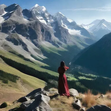 The director expertly captured the stunning natural beauty of the mountains in the breathtaking scene of the film.