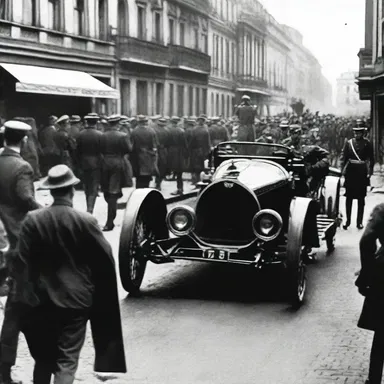 The assassination of Archduke Franz Ferdinand in 1914 marked a significant scene in the history of World War I.