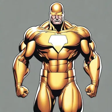 In the comic book, the superhero's suit is made of a special ferric alloy that gives him enhanced strength.