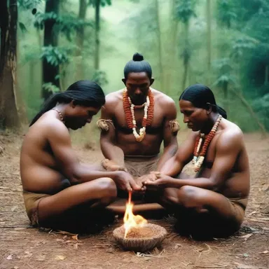 In some tribal religions, rituals are conducted in a state of crudity to connect with the natural world.