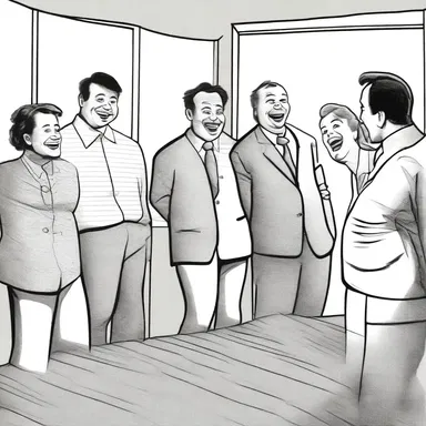 When I told a funny joke, everyone in the room sympathised and burst into laughter.