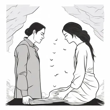 In the novel, the protagonist sympathised with the heartbroken woman and offered her solace and support.