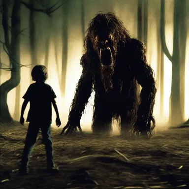 The horror movie was so intense that the audience couldn't help but sympathise with the main character who was being chased by a terrifying creature.