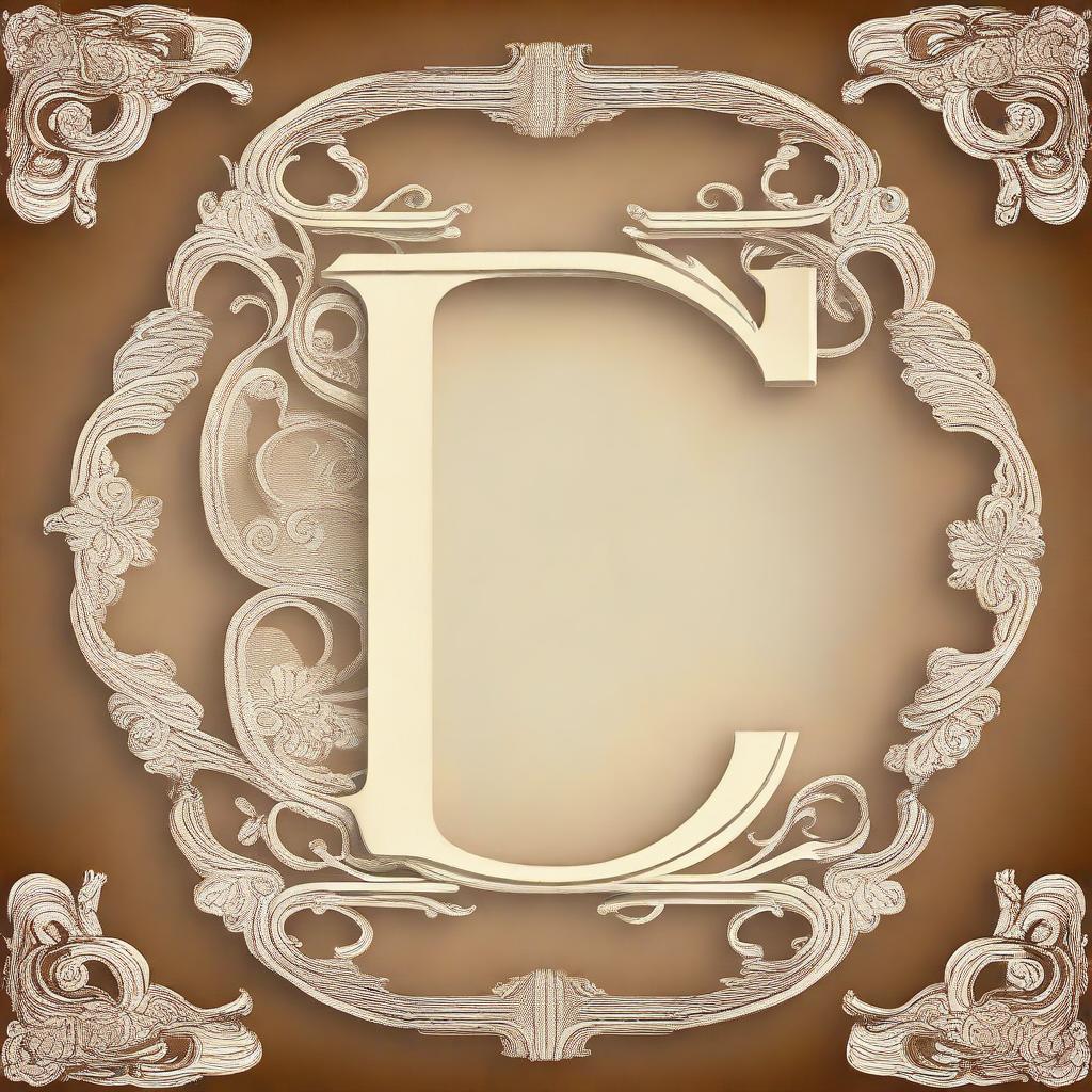 A high-quality image of a beautifully crafted, fancy letter