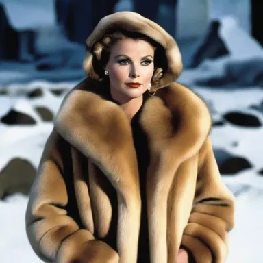 The movie featured a character wearing a coat made of sable fur, giving them a luxurious and elegant look.