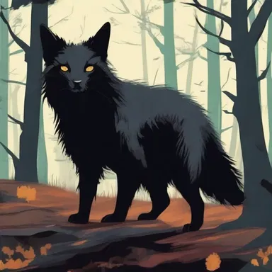 In the horror story, a group of friends ventured into a haunted forest where they encountered an eerie creature resembling a sable, with its dark fur camouflaging it in the shadows.