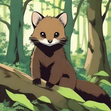 The anime series introduced a mystical forest inhabited by fascinating creatures, including a marten-like creature called a sable. Its fur shimmered with a deep brown hue.