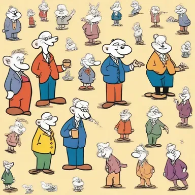 The cartoonist used a sable brush to effortlessly outline the characters, bringing them to life with bold strokes and rich colors.