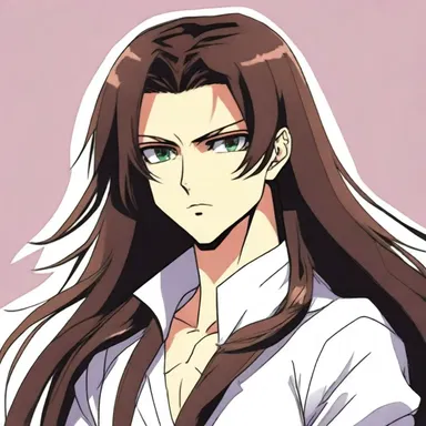 The main character in the anime had long, flowing sable hair that added to his mysterious allure.