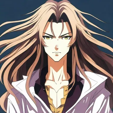 The main character in the anime had long, flowing sable hair that added to his mysterious allure.