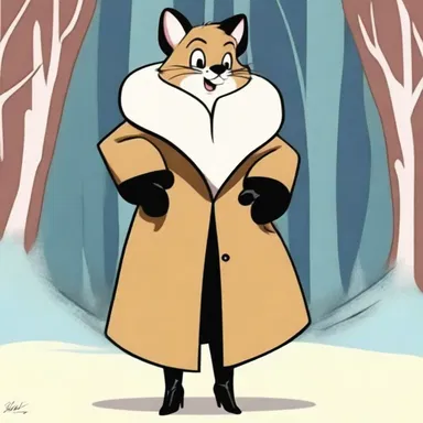 The fashionable and affluent character on the cartoon series was always seen wearing a sable fur coat.