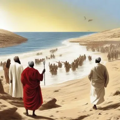 According to the Bible, during the story of Moses, God turned the waters of the Red Sea into dry land, allowing the Israelites to pass through.