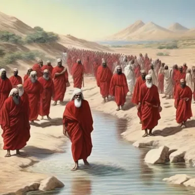 According to the Bible, during the story of Moses, God turned the waters of the Red Sea into dry land, allowing the Israelites to pass through.