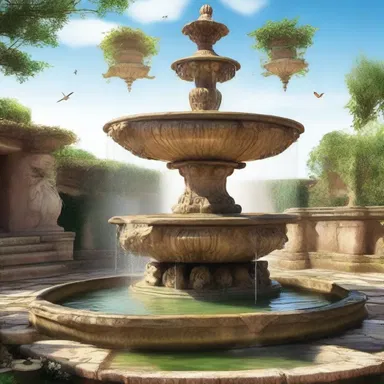 According to an ancient legend, an enchanted fountain granted immortality, but those who drank from it would eventually dry up and turn to dust.