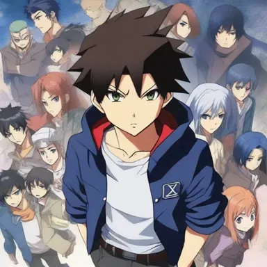 In the popular anime series, the protagonist stands out against the villains, refusing to give up on his quest to save the world.