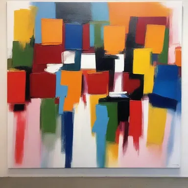 The artist's unique style and use of vibrant colors make his paintings stand out among the rest in the gallery.
