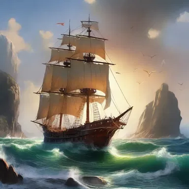 In the magical world of dragons and wizards, ships that stand out from the shore can venture into uncharted lands.