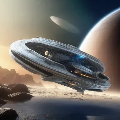 In the distant future where space exploration is the norm, advanced spaceships equipped with warp drive systems stand out from the shore in order to journey into the unknown.
