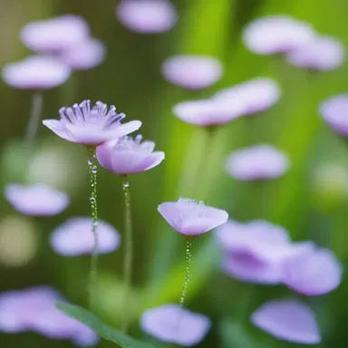 The poet described the garden as a magical place, where fairies would sparge dewdrops on the flowers.