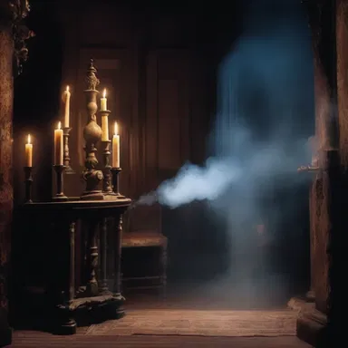 In the haunted mansion, the eerie ghostly presence is revealed as the old pipes suddenly begin to sparge, creating a chilling atmosphere.