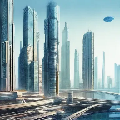 In the science fiction novel, the protagonist used advanced technology to chalk out a blueprint of a future city.