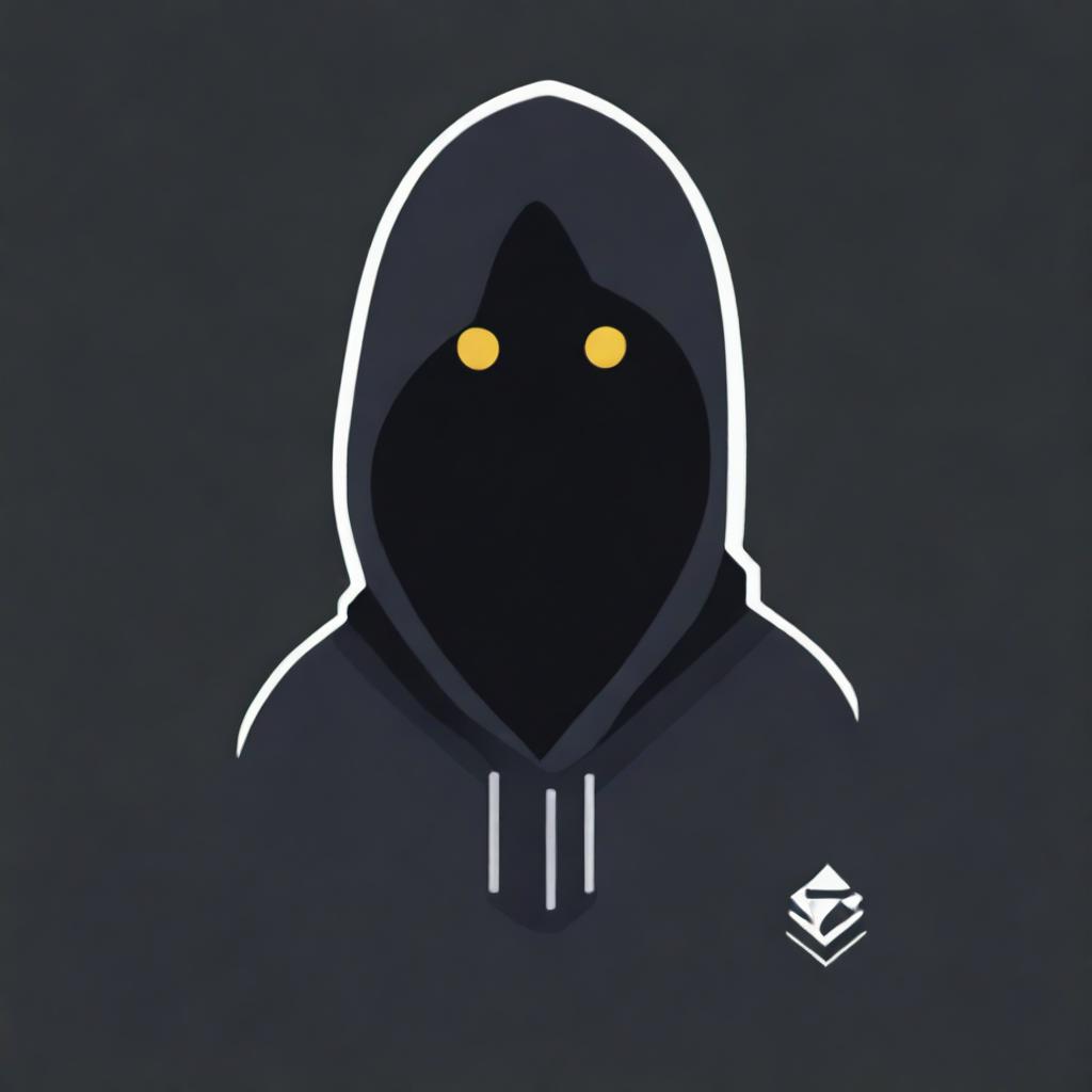 A digital art icon for Discord, showcasing a mysterious figure clad in a dark hoodie, reminiscent of a Dungeons and Dragons character