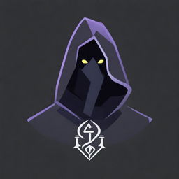 A digital art icon for Discord, showcasing a mysterious figure clad in a dark hoodie, reminiscent of a Dungeons and Dragons character