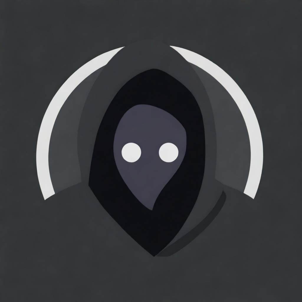 A digital art icon for Discord, featuring a figure shrouded in a dark hoodie, embodying the essence of a Dungeons and Dragons character
