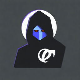 A digital art icon for Discord, featuring a figure shrouded in a dark hoodie, embodying the essence of a Dungeons and Dragons character