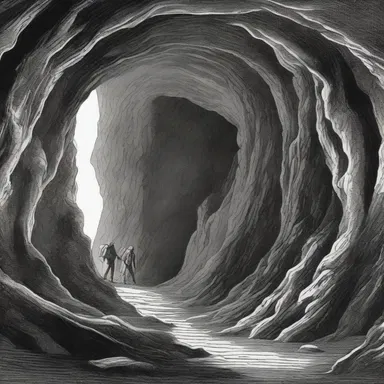 In Jules Verne's novel 'Journey to the Center of the Earth', the protagonists cave through intricate underground passages.