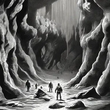 In Jules Verne's novel 'Journey to the Center of the Earth', the protagonists cave through intricate underground passages.