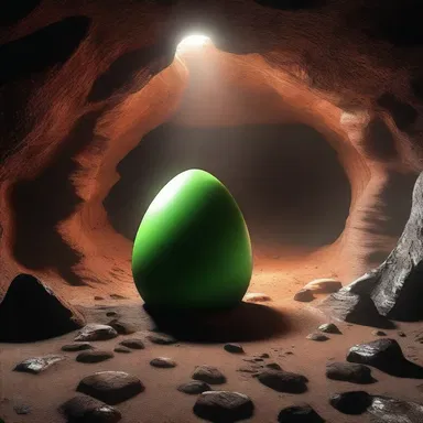 The alien creature used its advanced technology to cave through the solid rock, creating a tunnel to explore the planet's core.