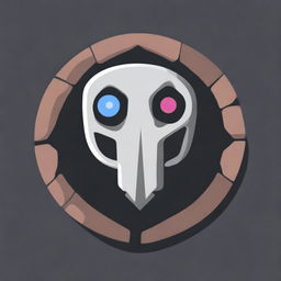A digital art icon for a Discord bot, intricately designed with elements reminiscent of Dungeons and Dragons
