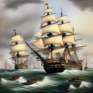 The Battle of Trafalgar in 1805 was a significant naval battle between the British and French fleets during the Napoleonic Wars.