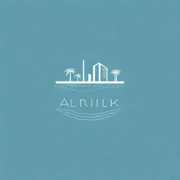 Generate a simplistic logo involving a pool and multiple buildings, with the inscription 'Arnik'. Apply minimalist designs and lines for an elegant feel.