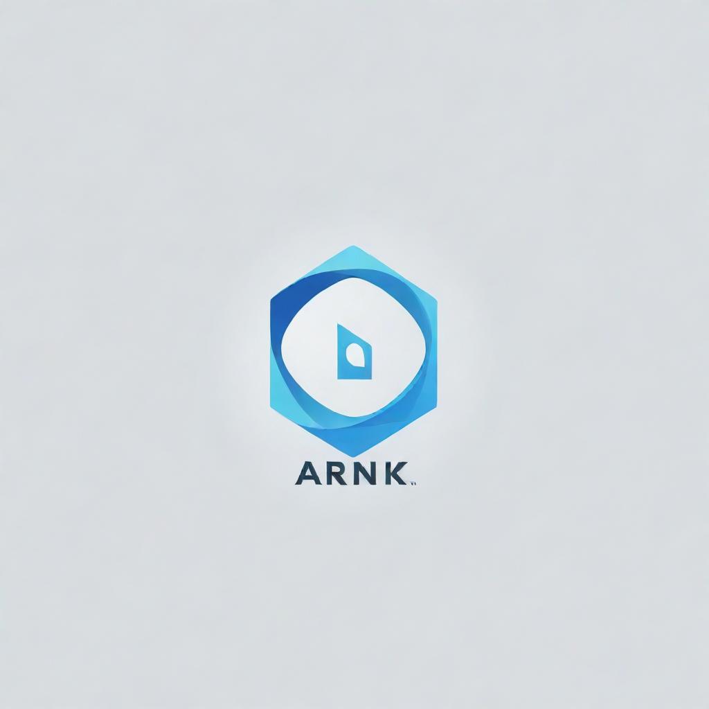 Create a minimalistic logo for 'ARNIK' with a transparent pool in the background, utilizing crisp lines and clear composition for a sophisticated look.