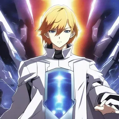 In the futuristic anime series, the protagonist uses advanced technology for televangelism to reach believers across the galaxy.