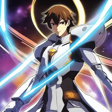 In the futuristic anime series, the protagonist uses advanced technology for televangelism to reach believers across the galaxy.