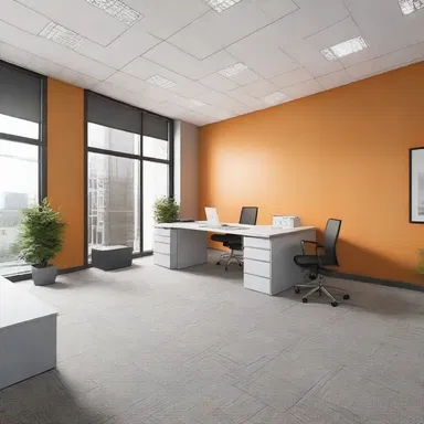 The modern office design prioritizes the use of materials with high resistivity to ensure electrical safety and prevent accidents.