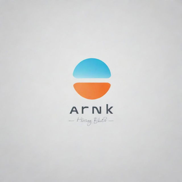 Design a minimalist logo featuring the name 'ARNIK' and a pool design subtly presented in the background.