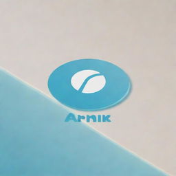 Design a minimalist logo featuring the name 'ARNIK' and a pool design subtly presented in the background.