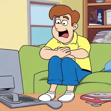In the animated series, the character's laziness often led to moments of inaction, with hilarious consequences.