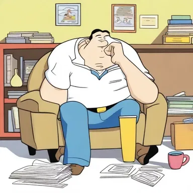 In the animated series, the character's laziness often led to moments of inaction, with hilarious consequences.