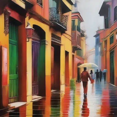 The painter's masterpiece showcased a lavish display of colors and textures.
