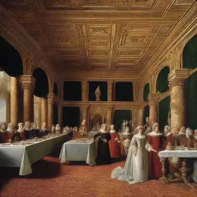 During the Renaissance, the extravagant rulers would lavish their courts with opulent banquets and extravagant entertainment.